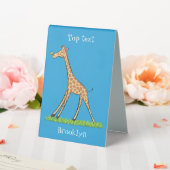 Plaque De Table Jolie girafe avec dessin animé de papillon (In SItu (Mariage))