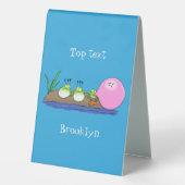 Plaque De Table Jolie grenouilles drôles bubblegum dessin animé il (Verso)