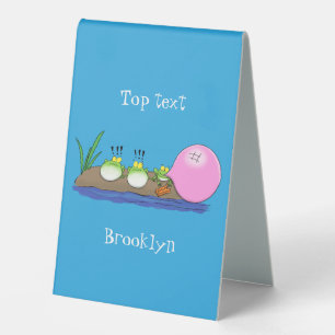 Plaque De Table Jolie grenouilles drôles bubblegum dessin animé il