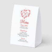 Plaque De Table Jolis Inséparables Bohème Menu de Mariage Jardin a (Verso)