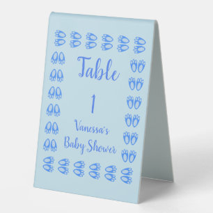 Plaque De Table Jolis pieds de lapin bleu bébé garçon Pâques Baby 