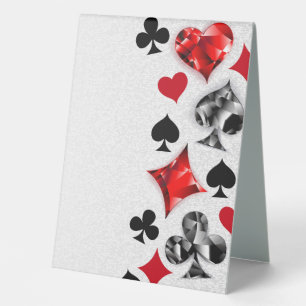 Plaque De Table Joueur de poker Joueur de cartes de jouer costumes