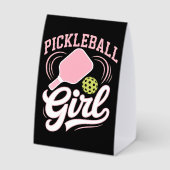 Plaque De Table Joueuse de pickleball fille (Verso)