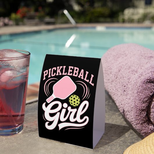 Plaque De Table Joueuse de pickleball fille (InVersositu (sur table))