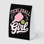 Plaque De Table Joueuse de pickleball fille (Recto)