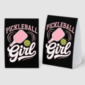 Plaque De Table Joueuse de pickleball fille (Recto/verso)