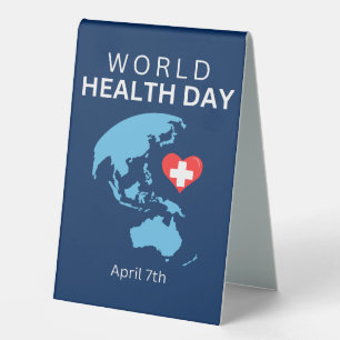 Plaque De Table Journée mondiale de la santé 7 avril