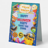 Plaque De Table Joyeuse fête d'Halloween remplie de friandises (Verso)