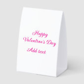 Plaque De Table Joyeuse Saint-Valentin texte rose nom message (Verso)