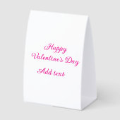 Plaque De Table Joyeuse Saint-Valentin texte rose nom message (Recto)