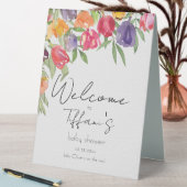 Plaque De Table Joyeuses fleurs tulipes et Baby shower verdoyant (En SItu (Tableau))