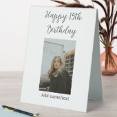 Plaque De Table Joyeux 15ème anniversaire ajouter nom photo texte (En SItu (Tableau))
