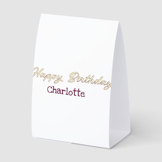 Plaque De Table joyeux anniversaire jaune marron pastel moderne te (Recto)