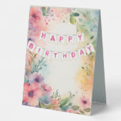 Plaque De Table Joyeux anniversaire personnalisable (Verso)