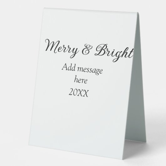 Plaque De Table Joyeux et brillant Noël vacances ajouter année de  (Recto)