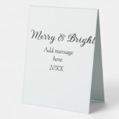 Plaque De Table Joyeux et brillant Noël vacances ajouter année de  (Verso)