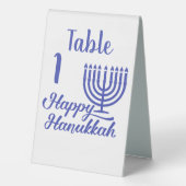 Plaque De Table Joyeux Hanukkah numéroté (Verso)