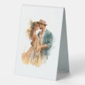 Plaque De Table Joyeux Mariage Anniversaire de la tente (Verso)