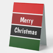 Plaque De Table Joyeux Noël Rouge Et Vert (Recto)