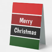 Plaque De Table Joyeux Noël Rouge Et Vert (Verso)