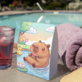 Plaque De Table Kawaii capy in a pond (Insitu (sur table))