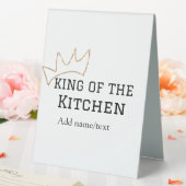 Plaque De Table King of the cuisine chef cuisine ajouter nom couro (In SItu (Mariage))