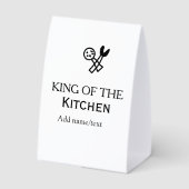 Plaque De Table King of the kitchen chef cooking add name crown ha (Verso)