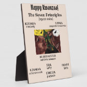 Plaque de table KWANZAA PRINCIPLES avec Easel (Côté)