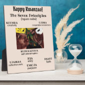 Plaque de table KWANZAA PRINCIPLES avec Easel (Côté)
