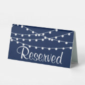 Plaque De Table La Collection Mariage Bleu Marine Lights (Verso)