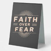 Plaque De Table La foi au-dessus de la peur (Recto)