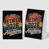 Plaque De Table La légende a pris sa retraite 2026 Ce n'est plus m (Recto/verso)