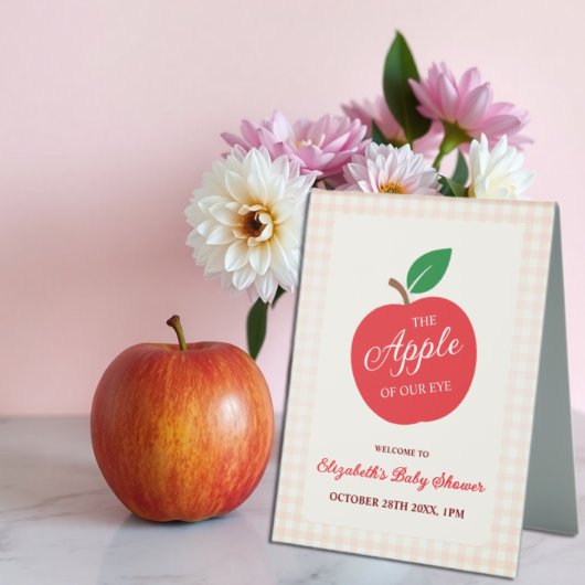 Plaque De Table La Pomme De Notre Baby shower Oeil