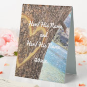 Plaque De Table Lac Tahoe Blue Water Tree Heart Love (In SItu (Mariage))