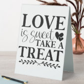 Plaque De Table L'amour est doux, prenez une friandise (En SItu (Tableau))