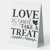 Plaque De Table L'amour est doux, prenez une friandise (Verso)