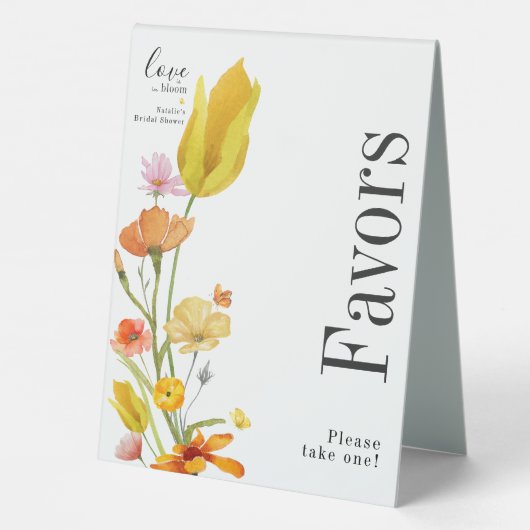 Plaque De Table L'amour est en Fleur Printemps Fête des mariées Fa (Verso)