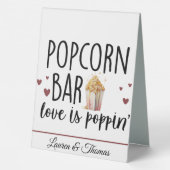 Plaque De Table L'amour est le Mariage Poppin personnalisé (Verso)