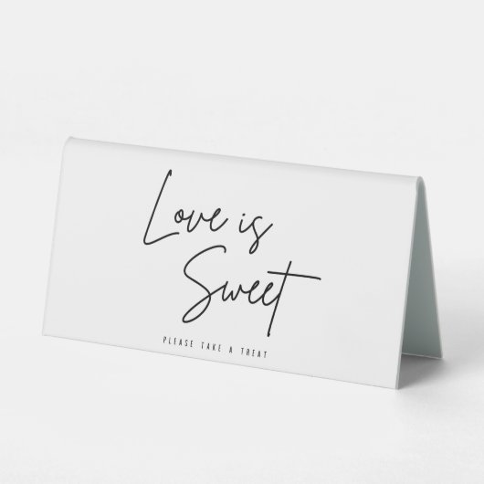 Plaque De Table L'Amour mariage Est Doux S'Il Vous Plaît Prendre U (Recto)