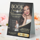 Plaque De Table Lancement du livre noir et or Annonce de l'auteur (In SItu (Mariage))