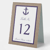 Plaque De Table L'Ancre De La Marine Sur La Collection De Mariages (Recto)