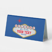 Plaque De Table Las Vegas Affiche de bienvenue Votre texte (Verso)