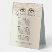 Plaque De Table Lashes Glam Champagne Driving Parties scintillant  (Verso)