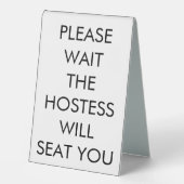 Plaque De Table L'Auberge Vous Assistera (Recto)