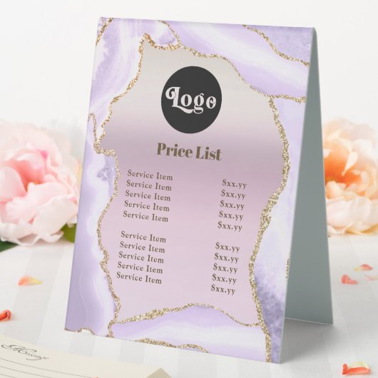 Plaque De Table Lavande Agate Faux Pearlescent Prix (In SItu (Mariage))