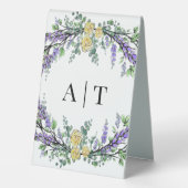 Plaque De Table Lavande eucalyptus jaune roses jaune Floral (Verso)