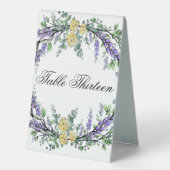 Plaque De Table Lavande eucalyptus jaune roses jaune Floral (Recto)