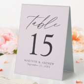 Plaque De Table Lavande moderne violet Mariage Numéro de tableau (In SItu (Mariage))