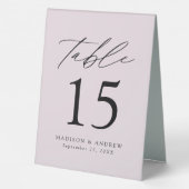 Plaque De Table Lavande moderne violet Mariage Numéro de tableau (Verso)