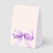 Plaque De Table Lavender bow ivory DIY write your own party (Verso)
